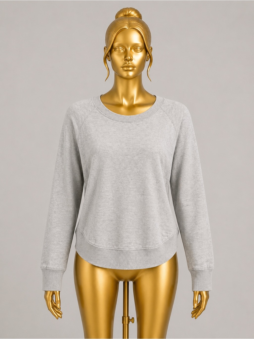 Express Heather Gray Women's Crew Neck Sweater